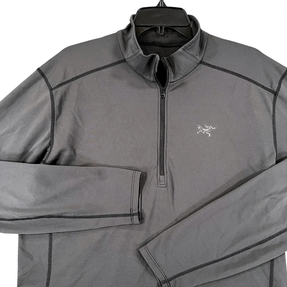 Arcteryx Motus AR Quarter Zip Pullover Mens XL Reflective Technical Hiking Layer
